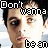 A 48x48 pixel animated contact sheet showing two frames of a character with dark hair and light skin, overlaid with pixelated text reading "Don't Wanna American be an Idiot" across the top and bottom.