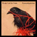 Static pixelated image of a bird-like figure with dark body and red accents against light background, appearing to be bound or wrapped in red lines.