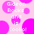 Pixelated text 'Gideon Rocks and is Coolio!' repeated across a pink background with overlapping magenta circles.