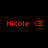 Red pixelated text 'Nicole <3' appears twice on a black background, with no visible animation changes between frames.