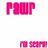 Pixelated text and color blocks form a collage with phrases like 'P9UR', 'we're so hot', and 'like omg' on blue, white, and gray backgrounds.