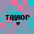 Pixelated text 'TAYLOR' with a small heart symbol below, set against a checkered background of pink, cyan, and gray squares.