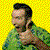 Nine distinct pixelated portraits arranged in a , each with unique clothing and background colors