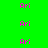 Green background with multiple pink 'Ari' text instances and yellow rectangular blocks in a