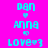 Pixelated text and symbols on four distinct background colors: bright pink, gray, green, and dark gray.