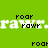 Pixelated green background with repeated 'rawr' and 'roar' text in white and black, partially obscured by a gray overlay on the right.