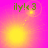 Green text 'ily!« 3' appears above a yellow circular glow on a pink background, with the glow's position shifting across four