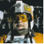 Six pixelated character portraits in a , each wearing orange flight suits and helmets with distinct markings