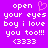 Pixelated text on purple background with pink heart symbol, repeated twice in