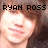 A four- shows a person with brown hair and light skin; top-left text reads RYAN ROSS, top-right & JAMES, bottom-left R HOTT!!!, bottom-right empty