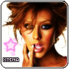 identical cartoon-style images showing a woman with brown hair, blue eyes, and pink lips touching her face with one hand
