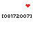 Red pixelated heart and red dot cluster icons alternate above black text reading [03172007] on white background.