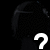 Pixelated anime-style character with black hair and headphones, holding musical notes against a split background of black and gray.