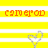 Yellow and white striped background with orange text and gray heart outlines, partially obscured by a gray rectangle.