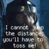 Four- of pixelated character images with overlaid text, showing a dialogue sequence from a fantasy film