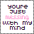 A 4x3 contact sheet of animated frames showing text-based expressions about romantic feelings with glitchy pixelated effects and varying opacity levels.