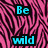 six with pink and black backgrounds, each containing text in cyan font and distinct visual elements like a zebra pattern, leopard print, strawberry, silhouette, and legs