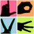 Animated sequence of hand gestures in a with alternating pink, orange, light blue, and lime green backgrounds