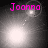 Four- shows pink 'Joanna' text above grayscale celestial-like backgrounds with shifting light sources and small white dots