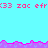<text>zac efr</text> repeated in pink pixelated font on cyan background with purple jagged border, static image.