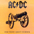 AC/DC band logo with a bicycle graphic on yellow background and pixelated text stating "AC/DC Is One Of The Best Bands Of All Time" in white block letters across black sections.
