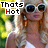 repeated images showing a woman with long blonde hair wearing sunglasses and a white dress, each overlaid with text variations like "Thats Hot," "Im Hot," or "Its Hot." The background is blurred green foliage