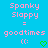 Pixelated text and symbols on a bright blue background with two identical side-by-side sections.
