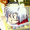 Anime-style character with white hair and red markings lies on a metallic surface, head resting against yellowish background elements.