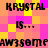 Pixelated text and patterned background with repeated phrases in black on a of pink, yellow, and orange squares