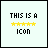 nine displays a static icon with text "THIS IS A ICON" and five yellow stars, where one star changes color from yellow to orange across observations