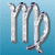 Two side-by-side renderings of a stylized Virgo symbol with metallic texture on blue gradient background, showing subtle differences in the lower curve and tail details.