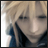 Pixelated close-up of a character with light-colored hair and dark clothing against a blurred background.