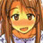 A pixelated anime-style character with long brown hair and a yellow face appears on the left side of a contact sheet, while the right side shows partial text "Anime IM" and "COM" in white pixelated font against black background.