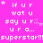A static image with a bright pink background displaying repeated white text phrases and small star symbols in various positions.