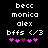 Pixelated text and symbols on black background with pink heart icons, showing animation change in one purple heart's position.