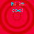 Red background with four circular ripple patterns and cyan text reading 'hi im cool' in each quadrant.