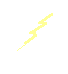 Four yellow and orange lightning bolt shapes on a gray background, each with a pixelated appearance.