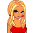 Pixel art contact sheet of a blonde woman in red dress with changing facial expressions and tears, accompanied by red text reading "Don't tell me you love me unless you really mean it like believe it cuz i might do something" across multiple frames.