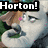 A four- shows a cartoon character's face with text "Horton!" in each , displaying slight variations in expression and position