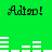 Green background with repeated 'Adios!' text and white horizontal bars in two , showing animation changes in bar positions