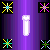 Pixelated text and starburst icons on a purple gradient background with white lettering.