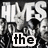 Black-and-white image with repeated text 'HIMES' above and below a central phrase, featuring partial words 'the', 'black', 'and', 'white', 'album'.