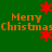 Green background with orange 'Merry Christmas' text and red star shapes, some text and stars partially obscured.