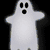 Animated Halloween-themed buddy icon featuring a white ghost, pumpkin, skeleton, mummy, candy corn, and 'Happy Halloween' text.