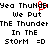 Pixelated text displays 'Yea Thunder' with red pixelated 'O' in 'Thunder', 'We Put THE Thunder In THE Storm =D' repeated twice on white background.