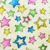 A static image of multiple star-shaped icons in various colors including blue, pink, green, yellow, and brown on a light beige background.