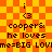 Pixelated orange and yellow checkered background with repeated text and symbols in dark brown pixels.