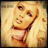 A four- shows a blonde woman in various poses with the text 'HILTON' in the top-left corner of each