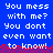 Blue background with white pixelated text repeating 'You mess with me? You dont even want to know!' across multiple , red and purple wave-like border at bottom