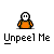 Pixel art animation of a character peeling an orange, with text "Unpeel Me" below each frame in a 3x3 contact sheet layout.